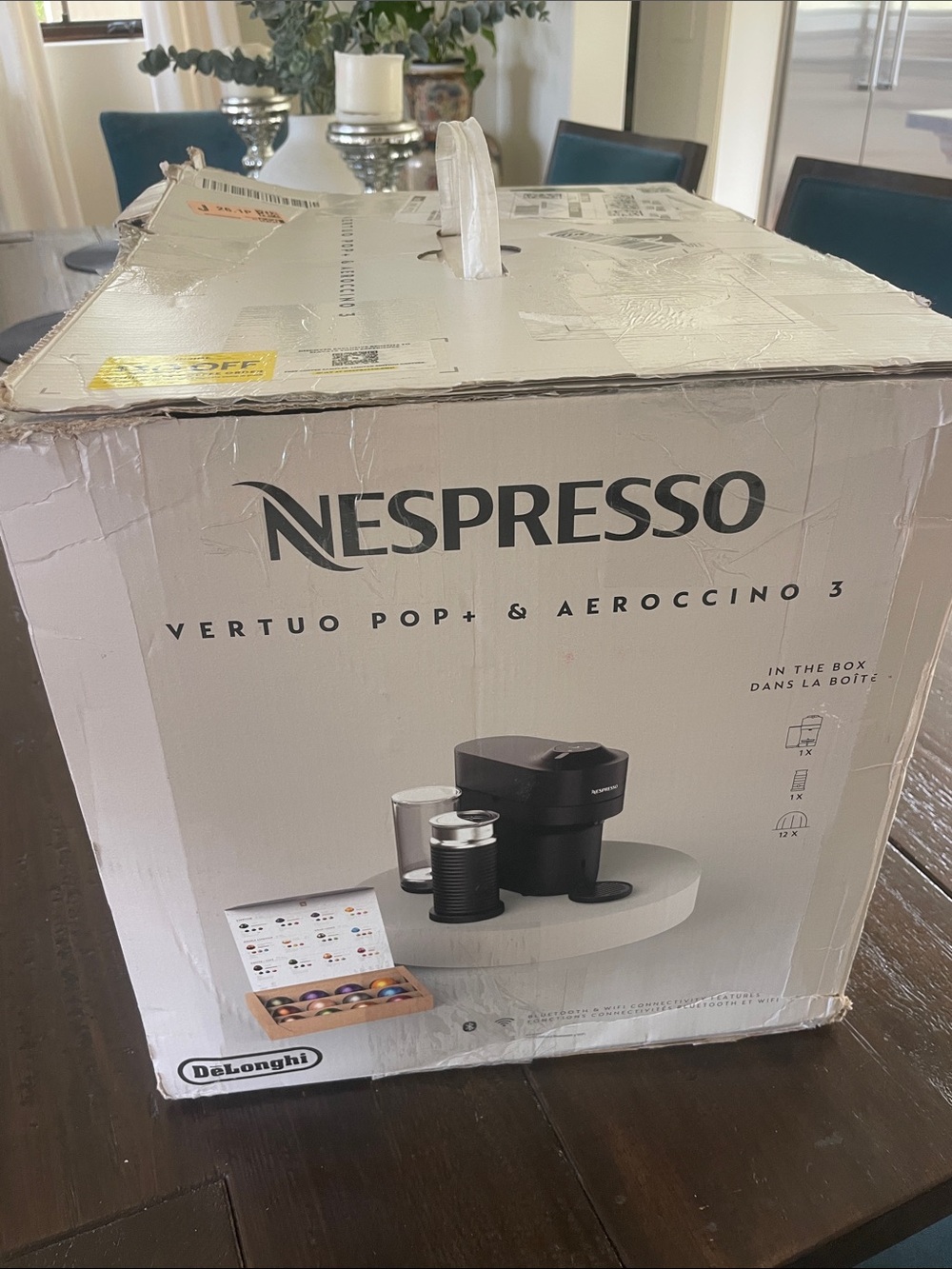 Nespresso vertuo pop + & aeroccino 3 deLonghi compact coffee machine new in box - Picture 5 of 12